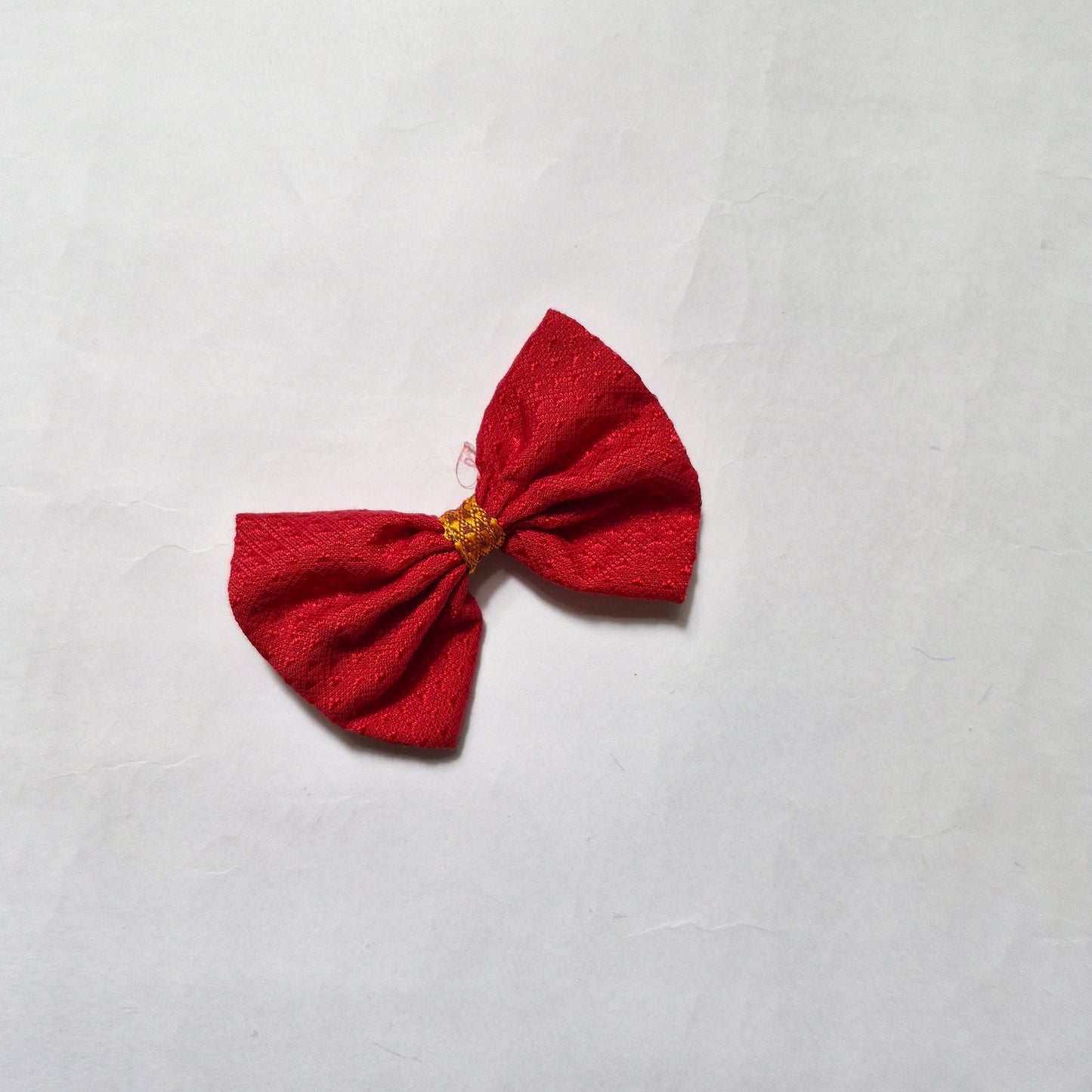 Khan Bow Hair Clip- Red