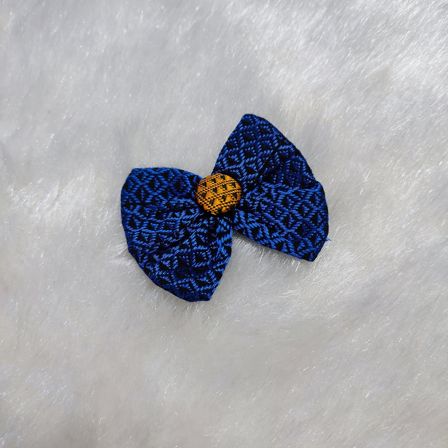 Khan Bow Hair Clip- Blue