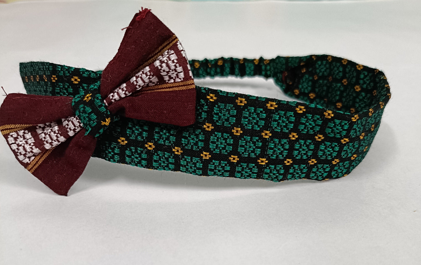 Khan Hair Band - Green Butti