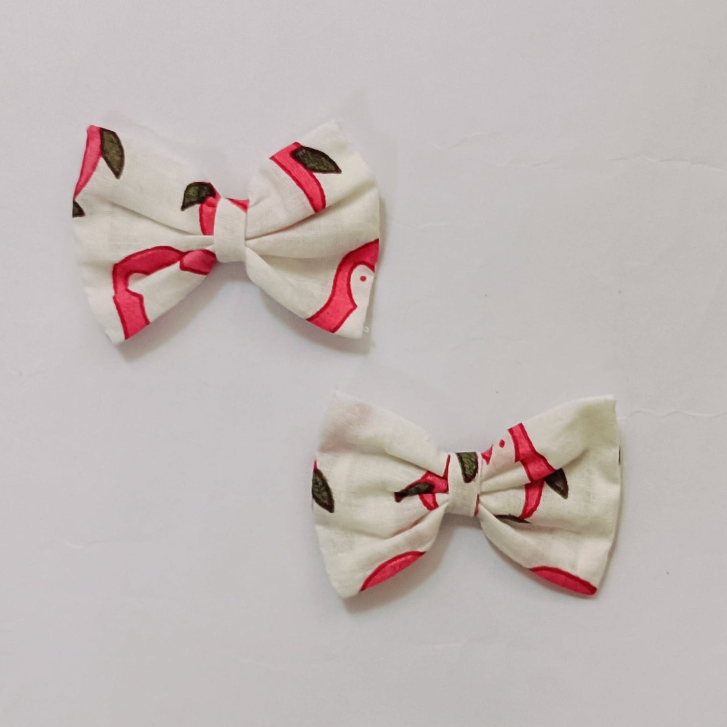 Bow Hair Clip - Pink Penguin