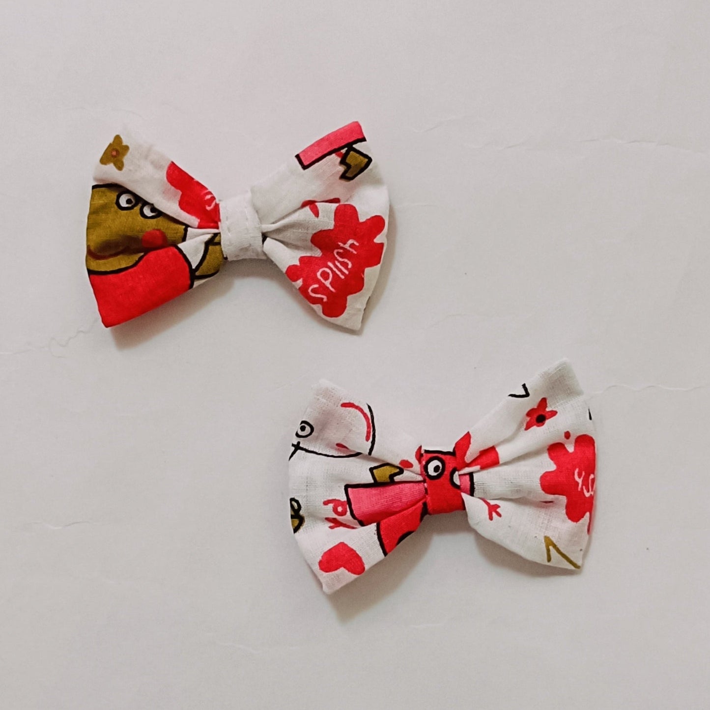 Bow Hair Clip - Pink Peppa