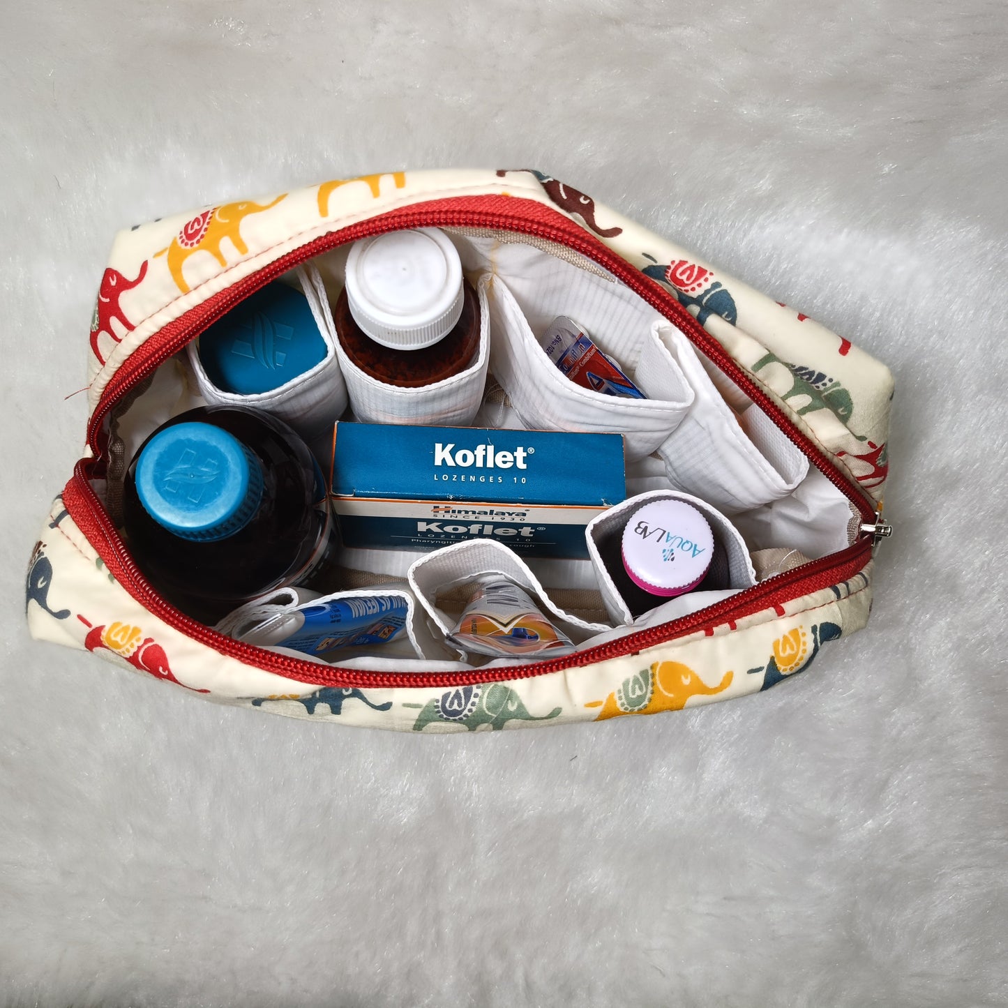 Medicine Pouch | Cream Elephant