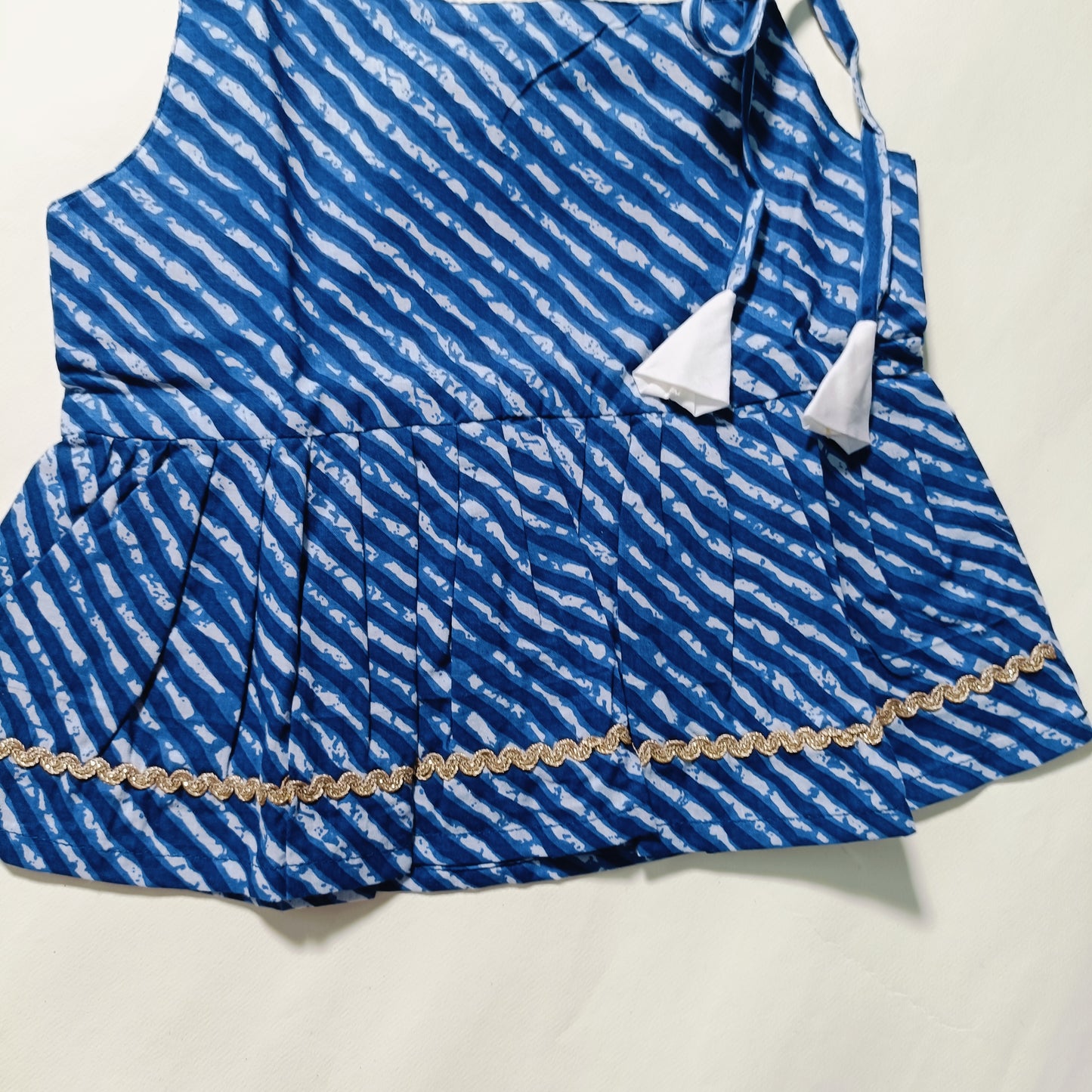 Kurta Set for Girls | Lehriya | Navy Blue