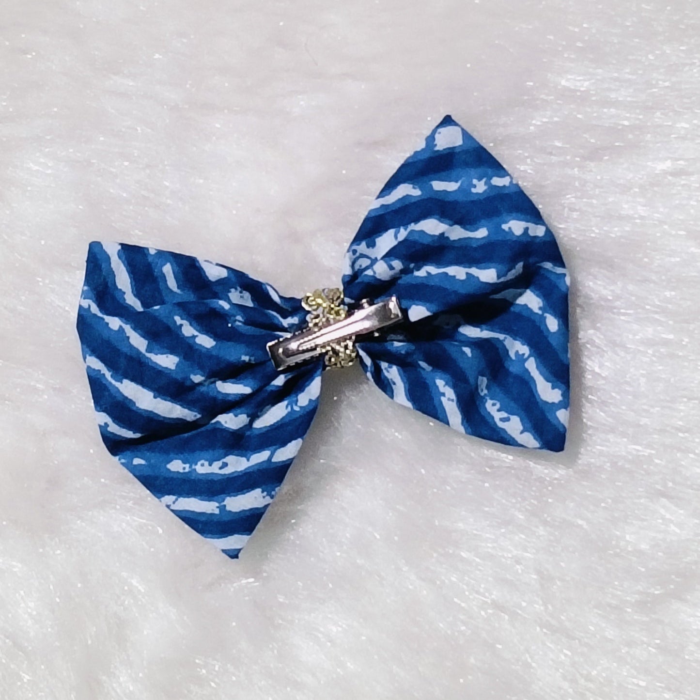Bow Hair Clip - Lehriya - Navy Blue