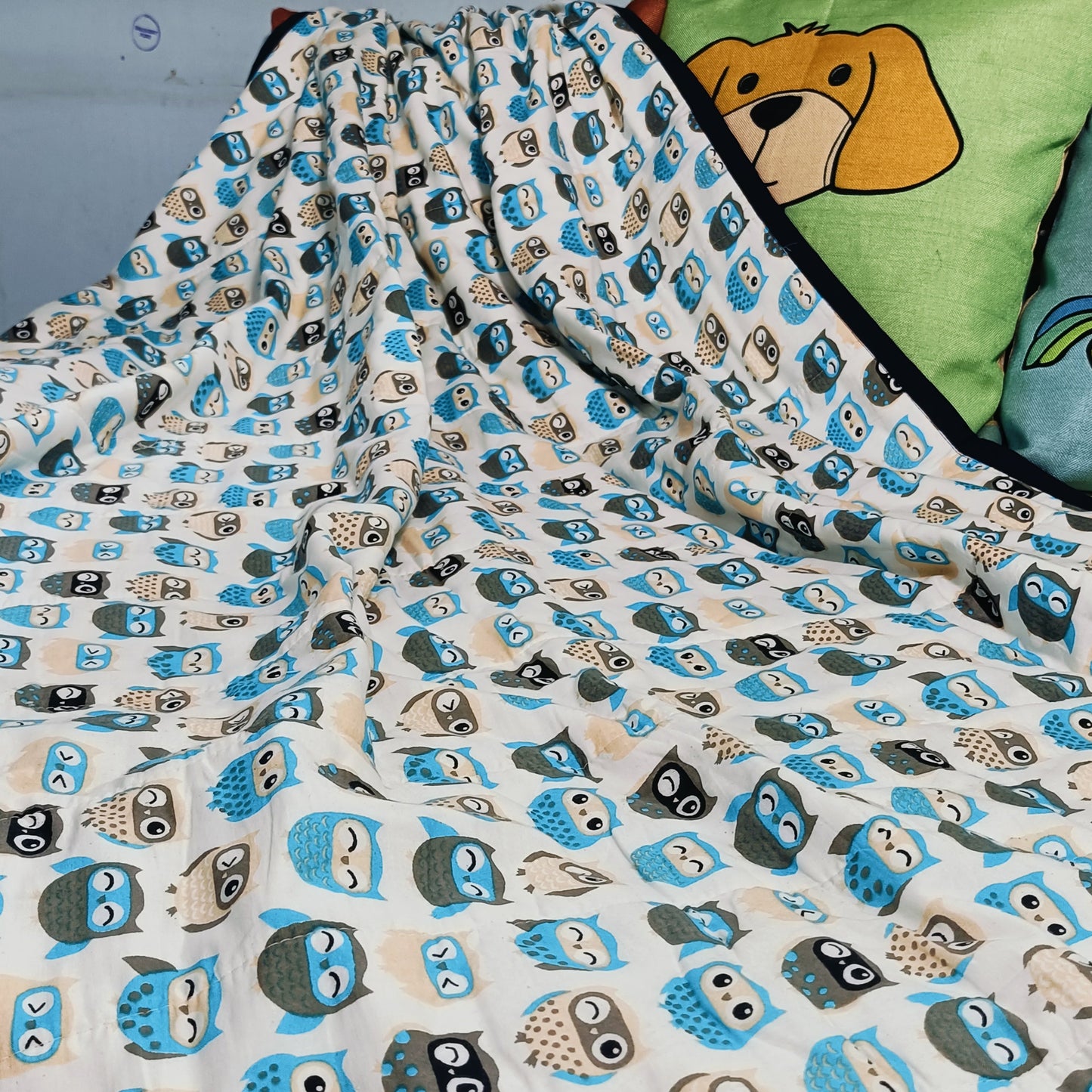 Jaipur Cotton Blanket | Blue Owl