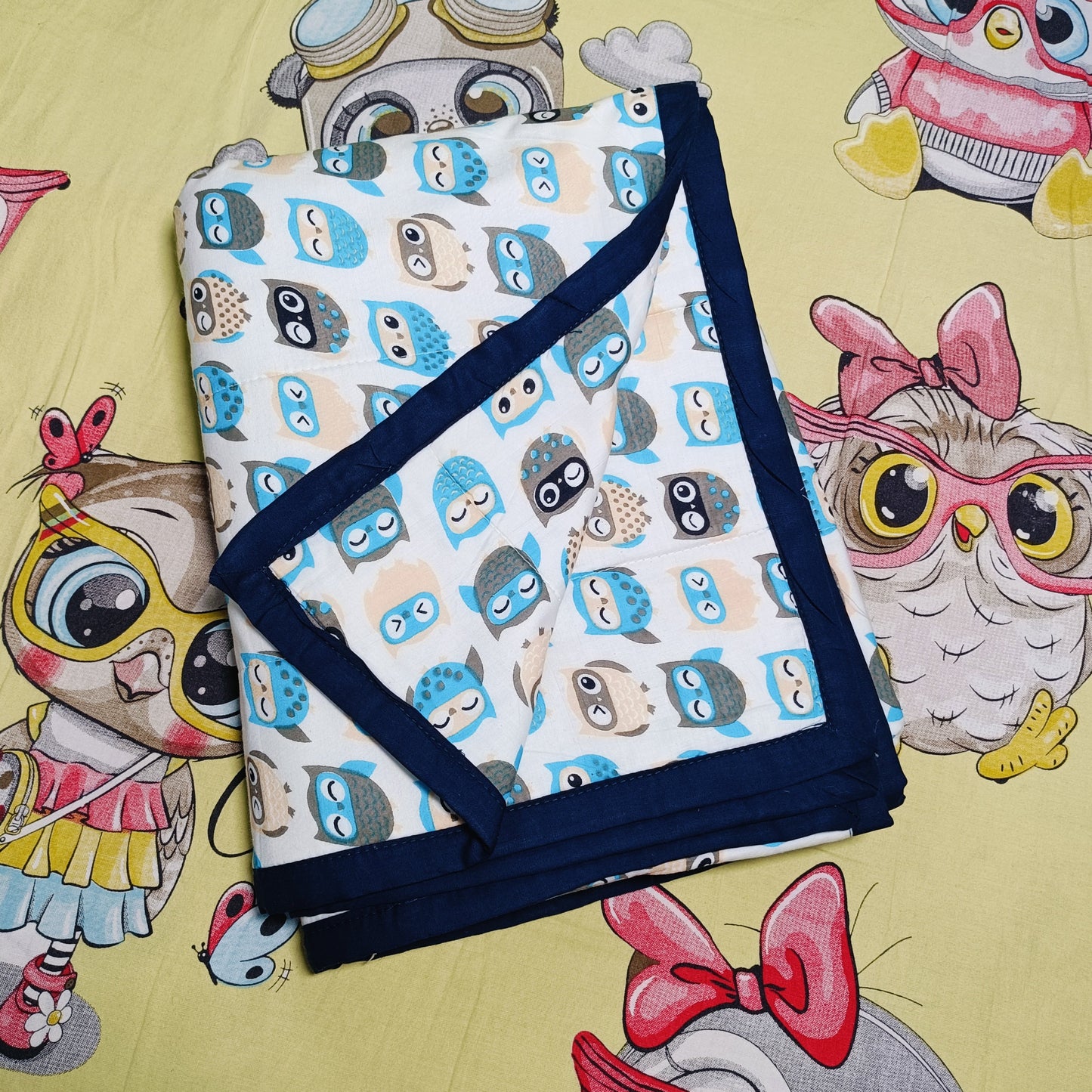 Jaipur Cotton Blanket | Blue Owl