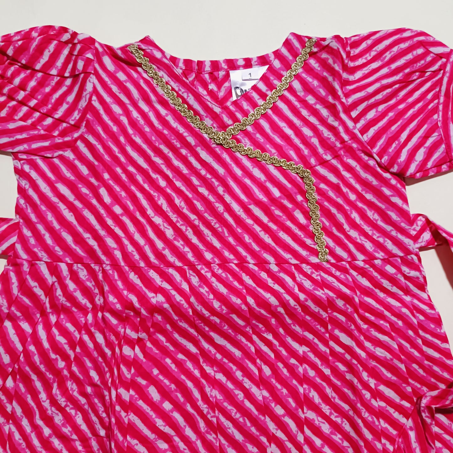Cotton Printed Baby Girl Dress | Pink | Lehriya