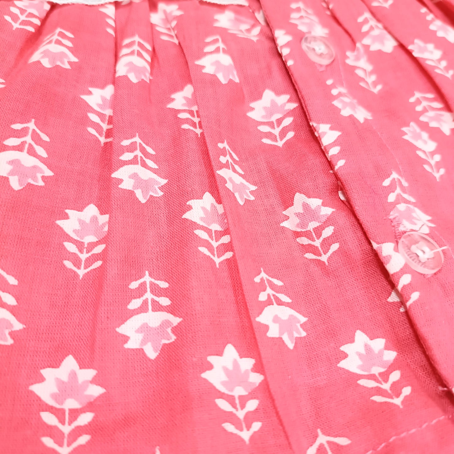 Baby Girl Jhabla |Red Flower butti