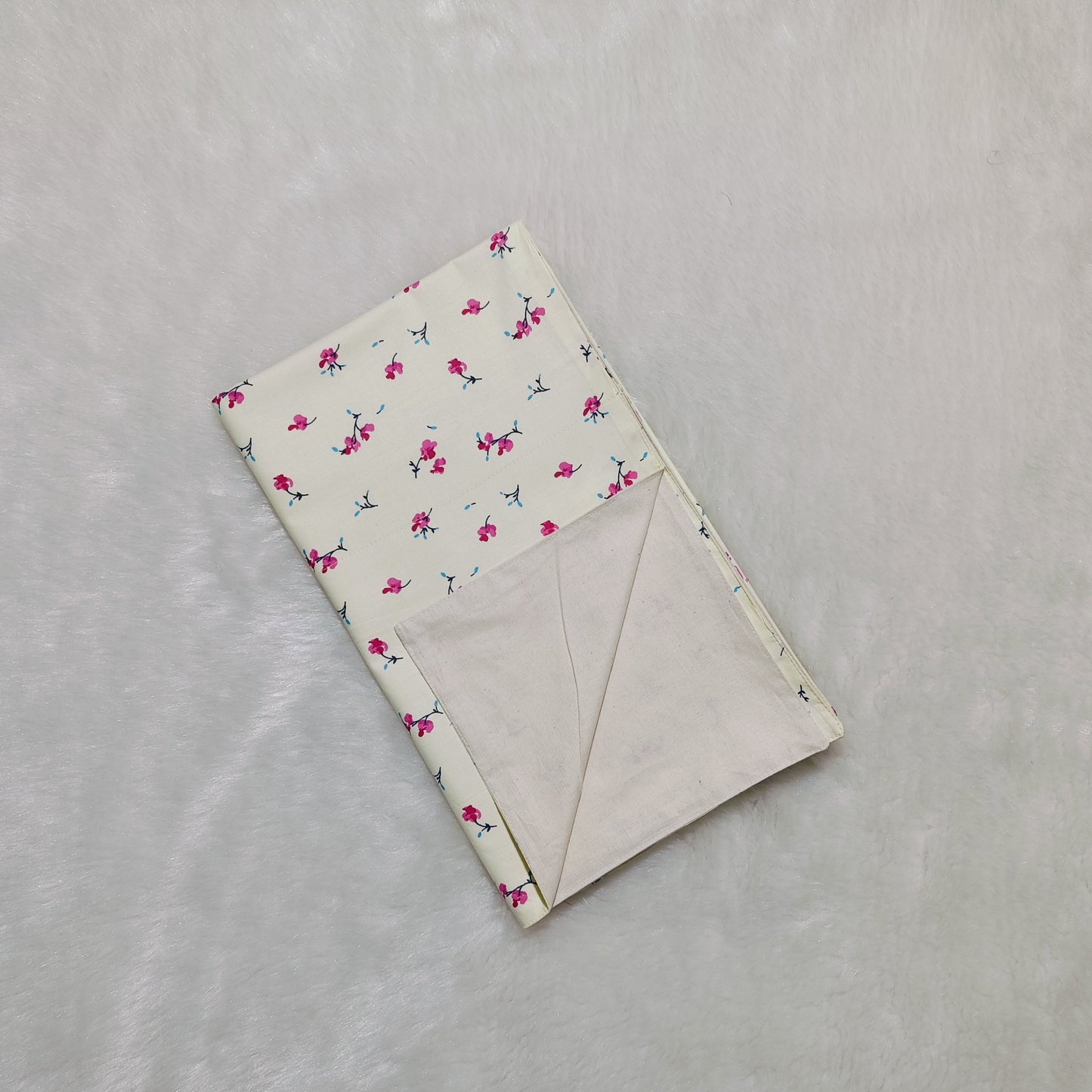 Baby Holding Sheet | Cotton | Lemon Yellow & Pink Flower