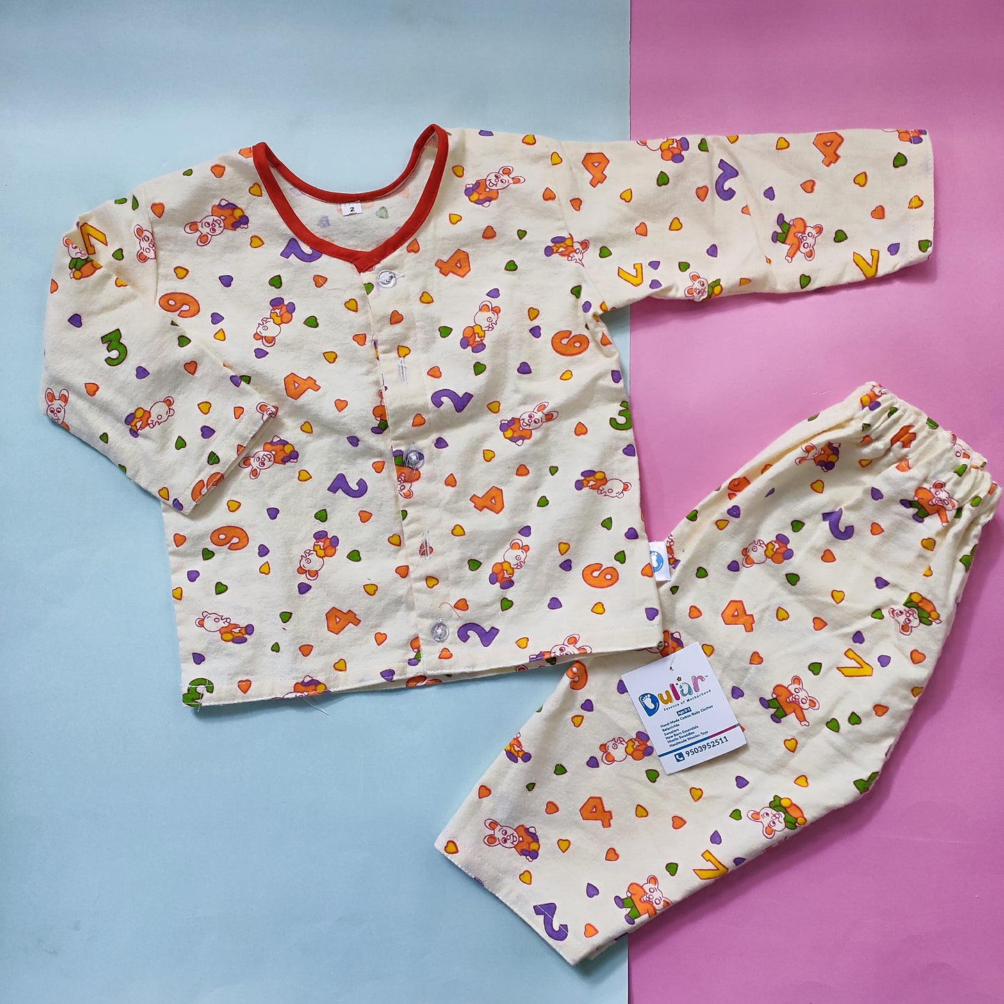 Cotswool Night Suits- Orange Numbers