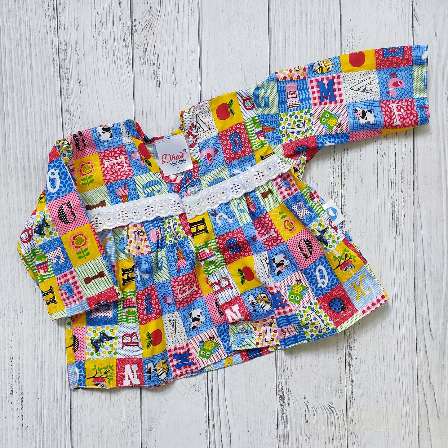 Frock Style Jhabla- Blue Alphabeats