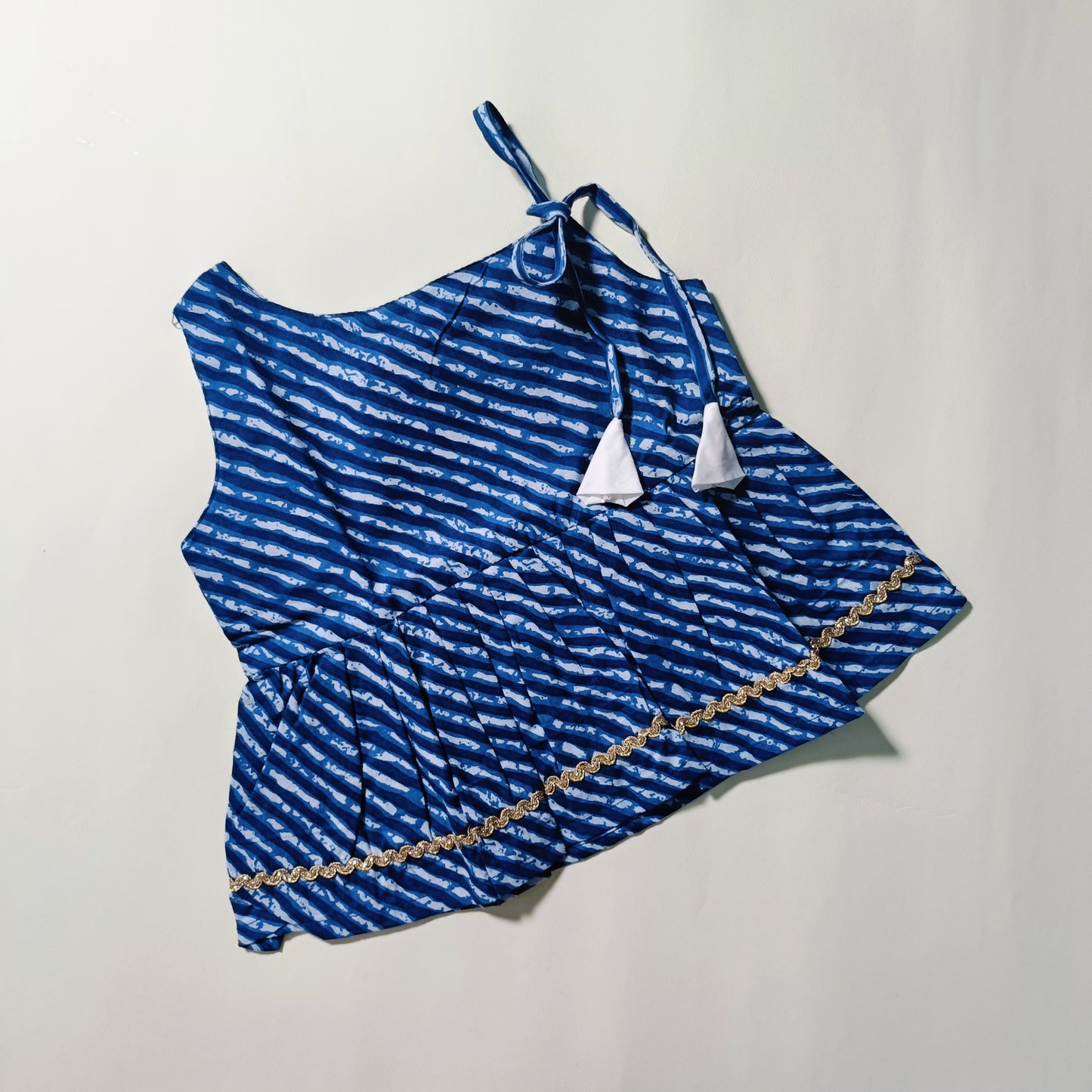 Kurta Set for Girls | Lehriya | Navy Blue