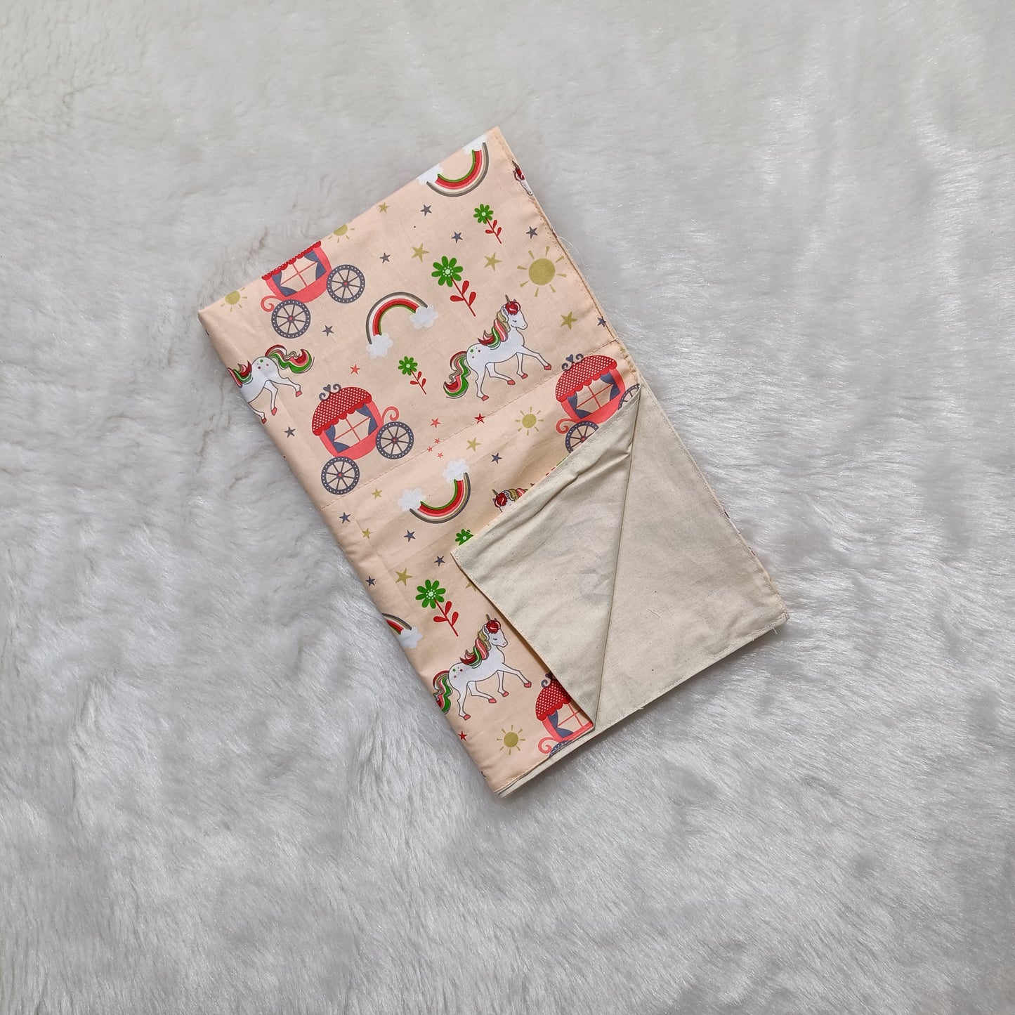 Baby Holding Sheet | Cotton | Peach Unicorn