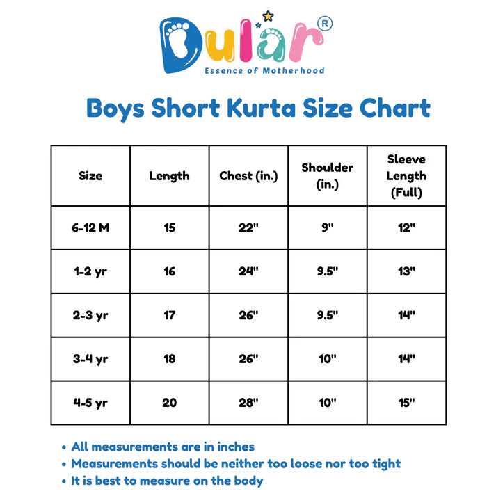 Cotton Short Kurta for Boys | Elephant Cream
