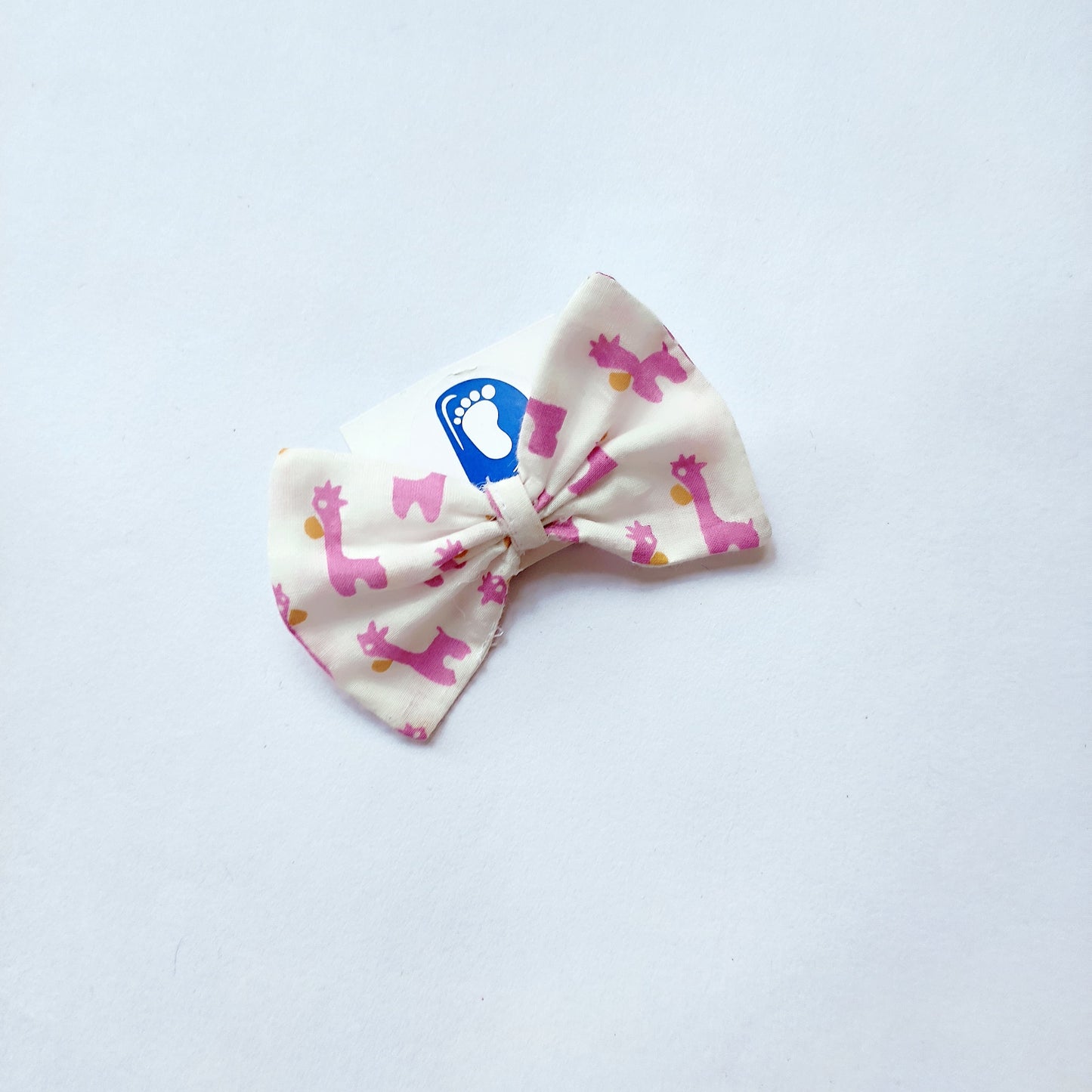 Bow Hair Clip - Pink Giraffe bow