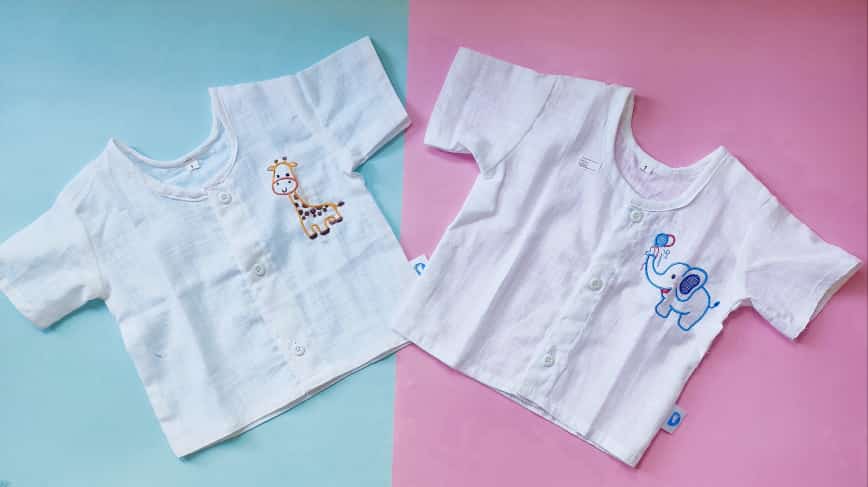 Embroidery Jhabla - Giraffe & Elephant (Pack of 2)