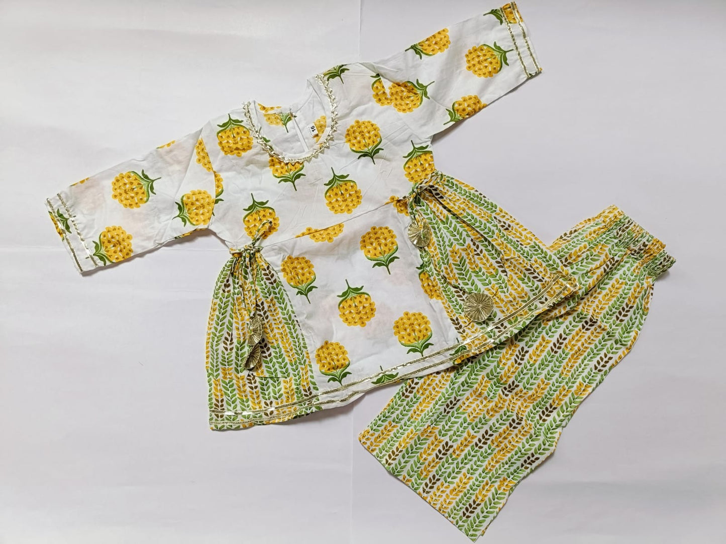 Ethnic Dress - Yellow flower