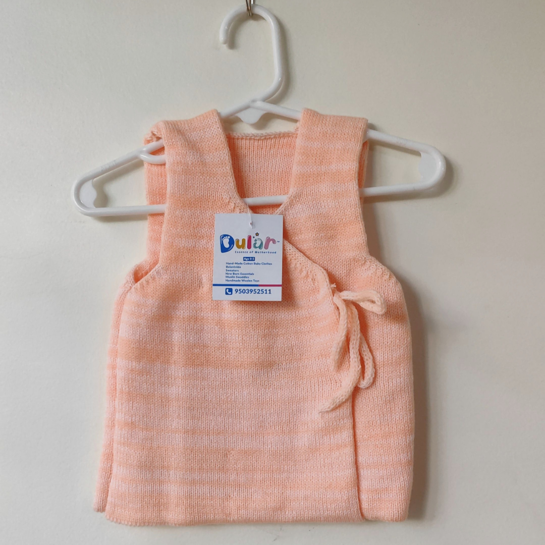 Barabandi Woolen Jacket - Orange with Strips