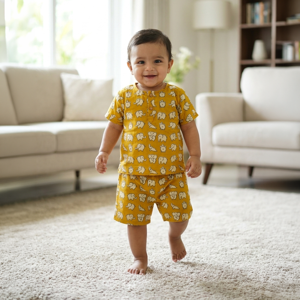 co ord set for kids | Mustared | Elephant