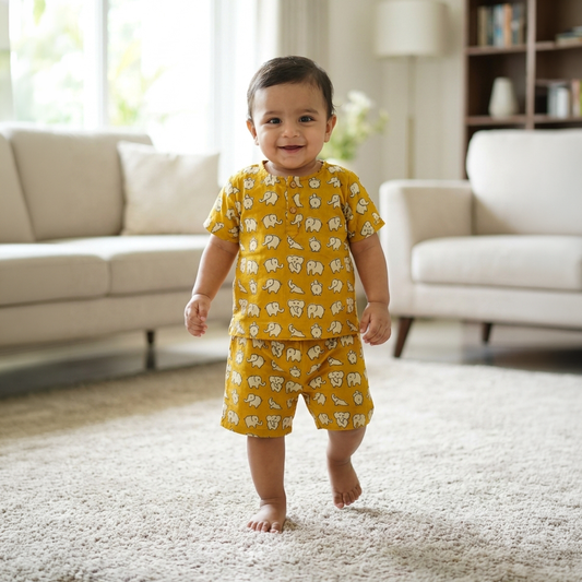 co ord set for kids | Mustared | Elephant