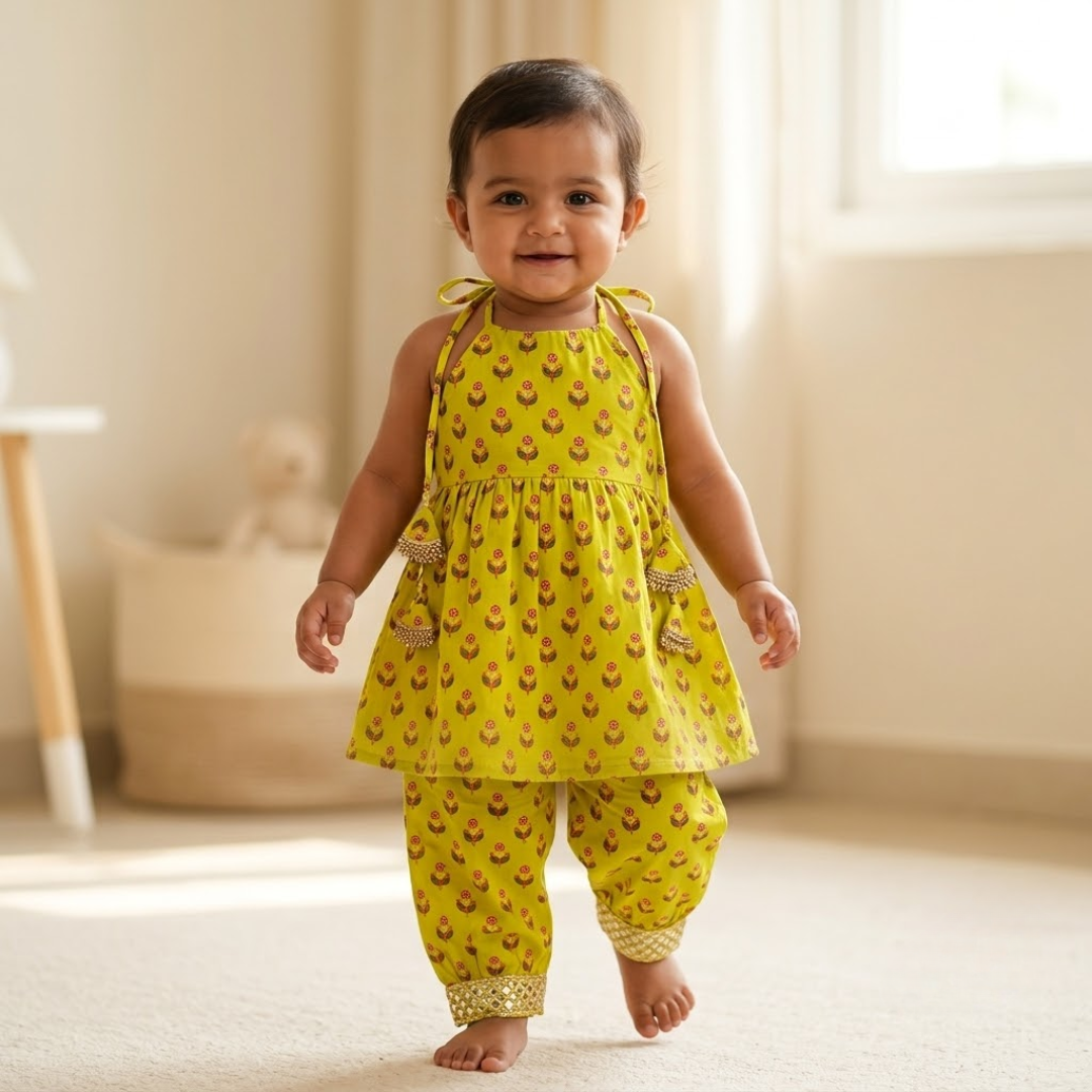 Dhoti Set for Girls | Popati Floral