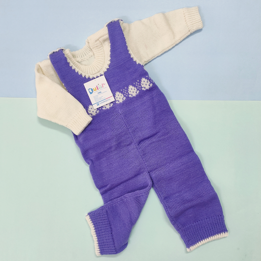 Woolen Romper - Lavender Tree