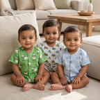 Cotton Front Open Jhabla | Assorted 11 | Pack of 3