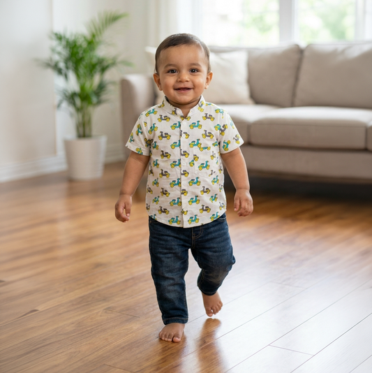 Cotton Shirt | Blue Scooter