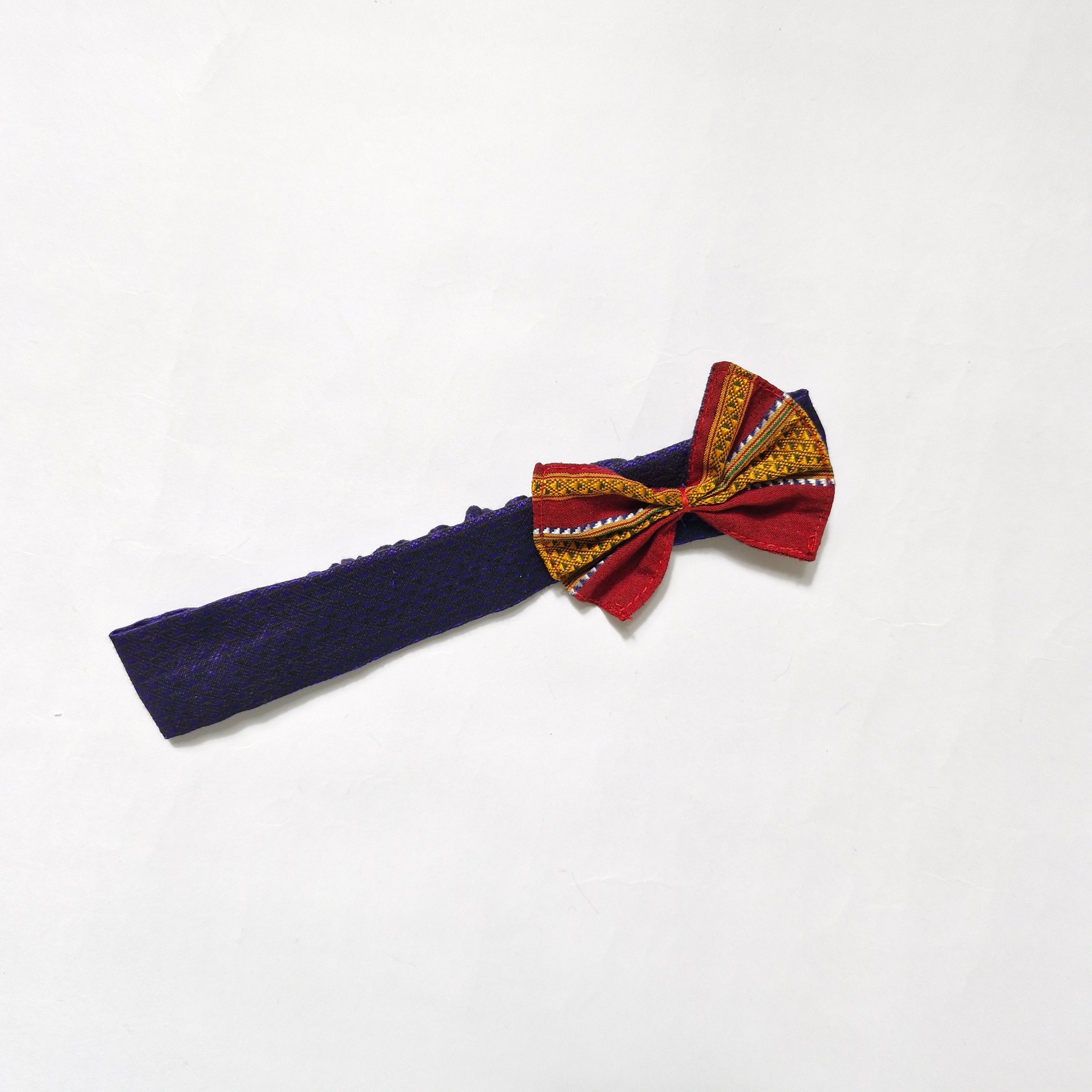 Khun Hair Band with contrast bow  - Violet