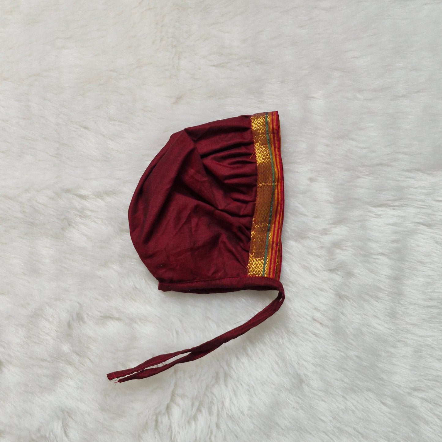 Kashida Bonnet Caps | Maroon