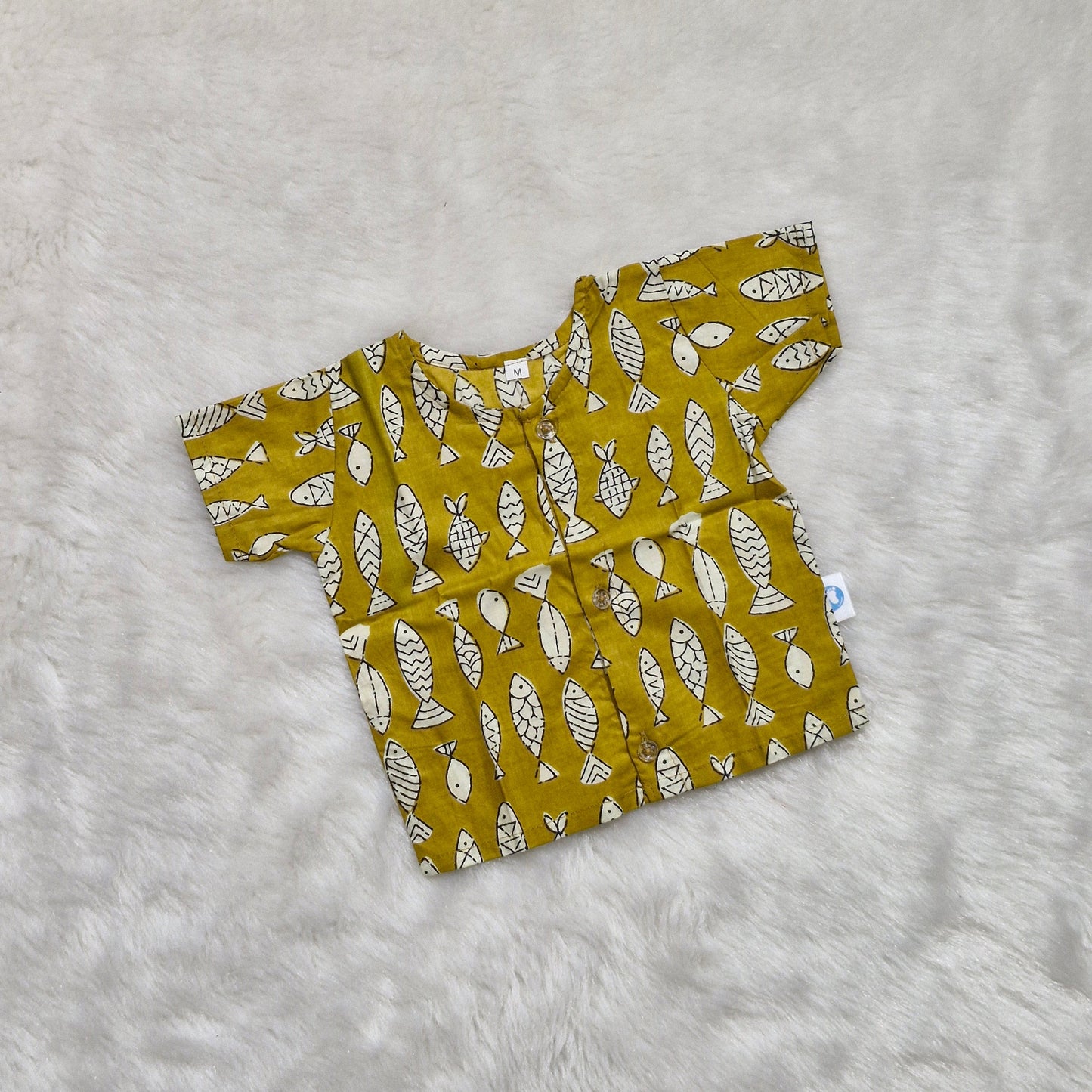 Newborn gift sets | Jaipur Cotton | Mustard Fish
