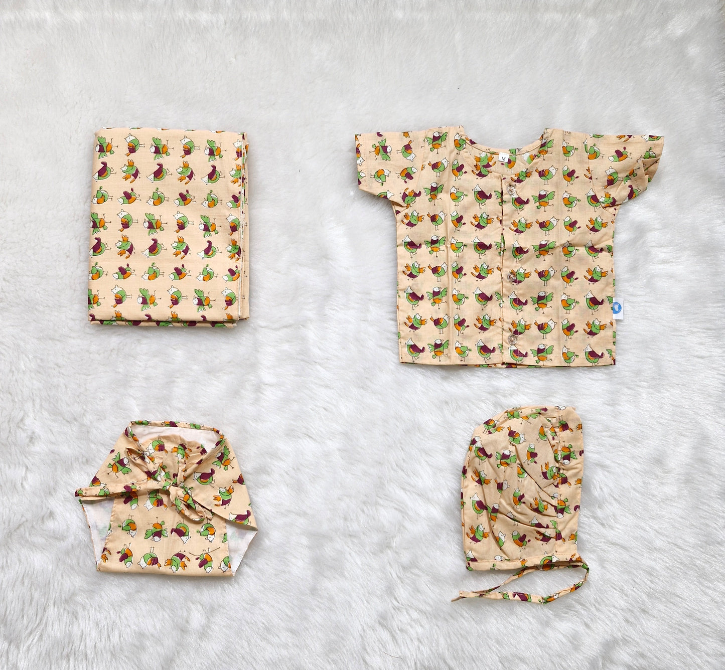 Newborn gift sets | Jaipur Cotton | Peach Sparrow