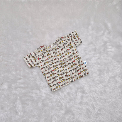 Newborn gift sets | Jaipur Cotton | Red - Grey Camel