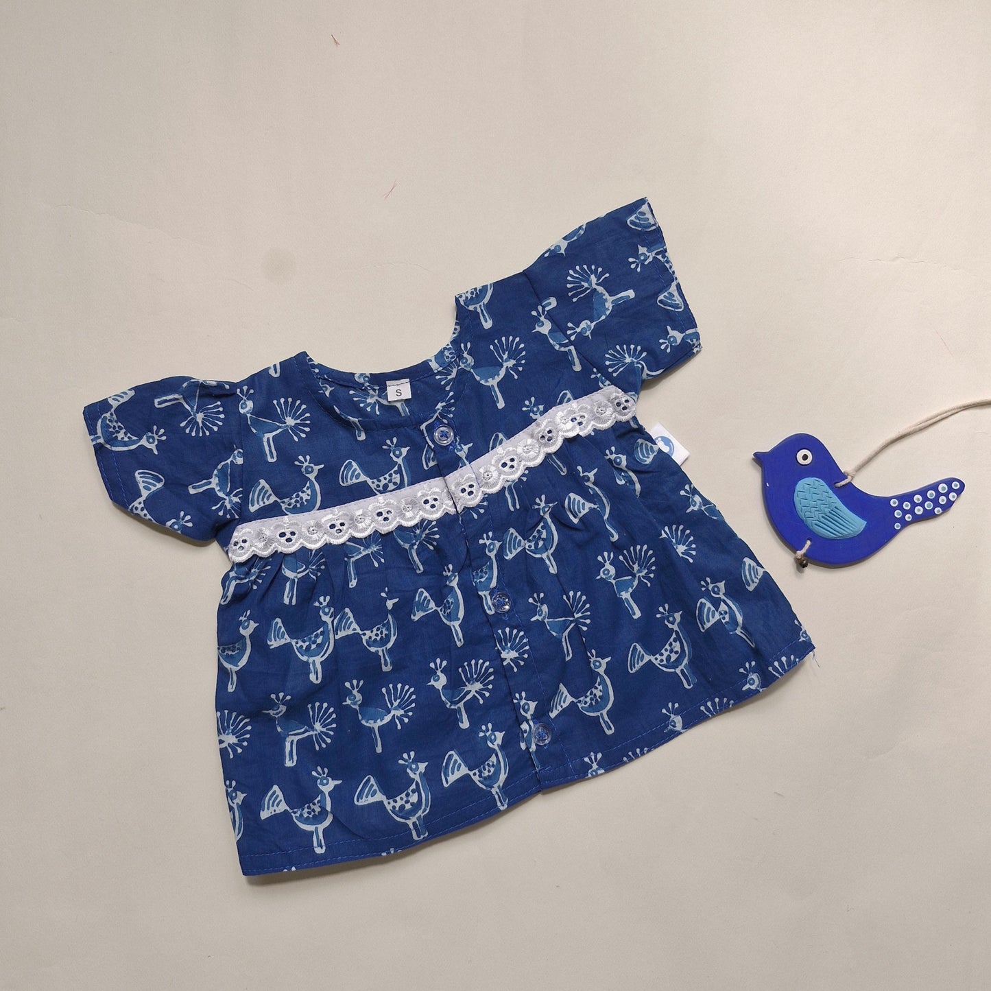 Baby Girl Jhabla | Blue Peacock
