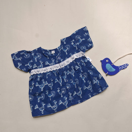 Baby Girl Jhabla | Blue Peacock