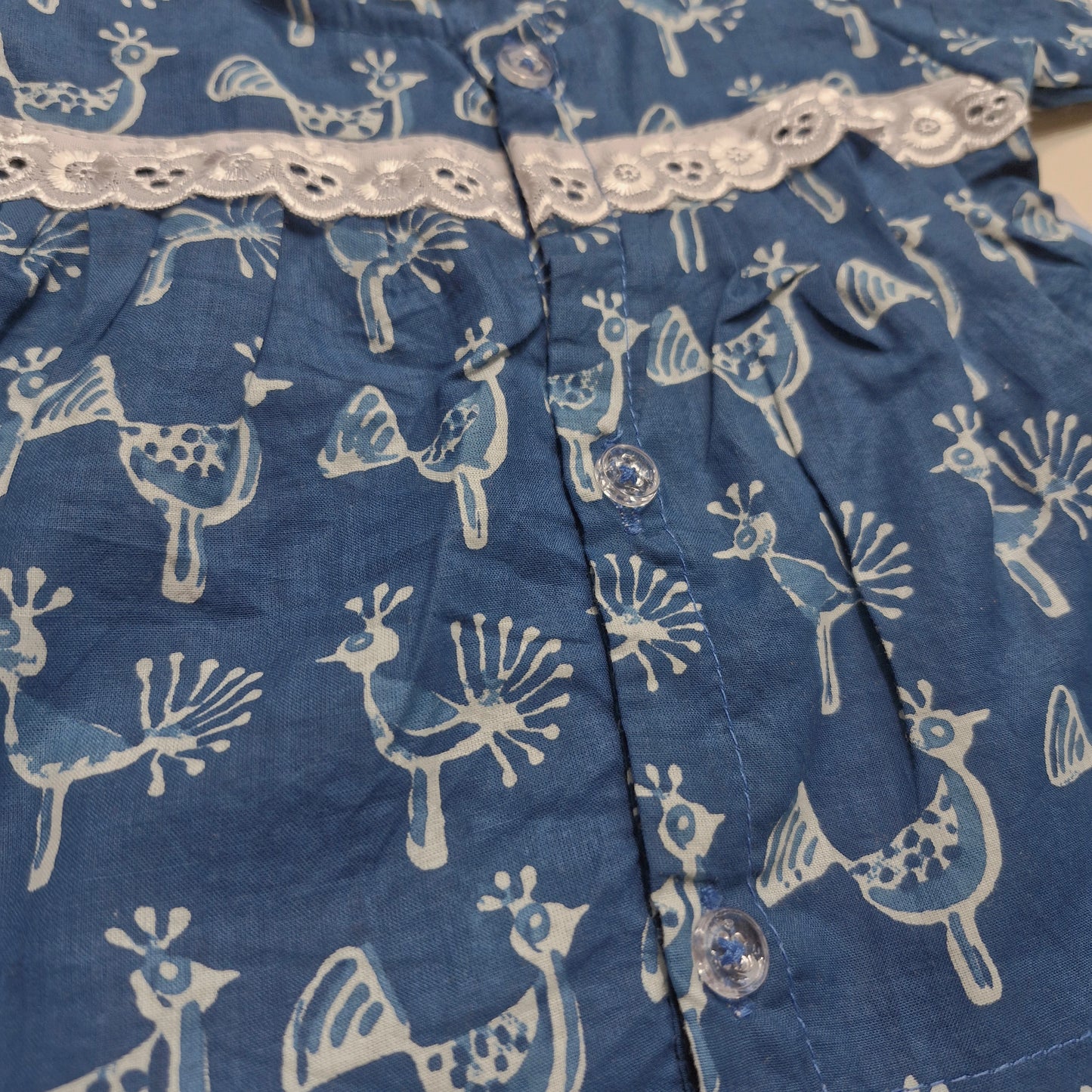 Baby Girl Jhabla | Blue Peacock