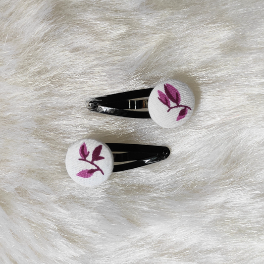 Button Hair Clip -  Rasin