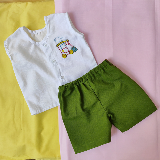White Embroidery Set - Engine