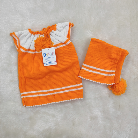 Nadi Jhabla Frock Sweater - Orange
