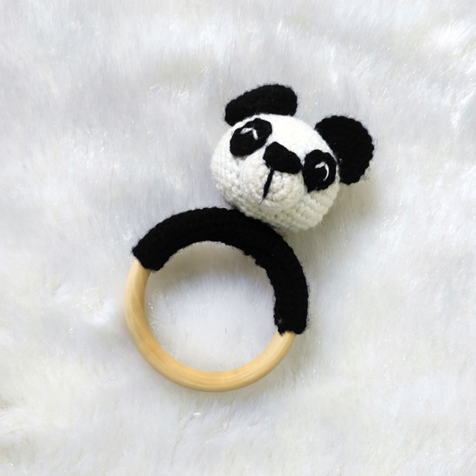 Woolen Rattle - Panda
