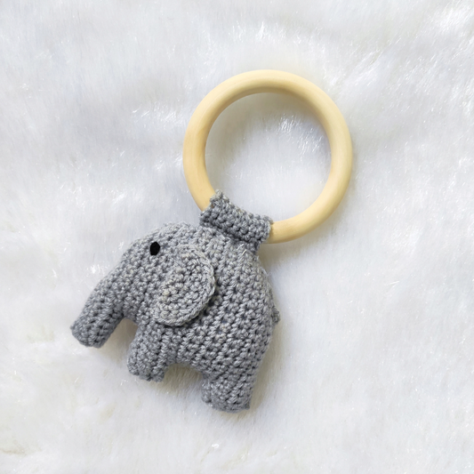 Woolen Rattle - Elephant