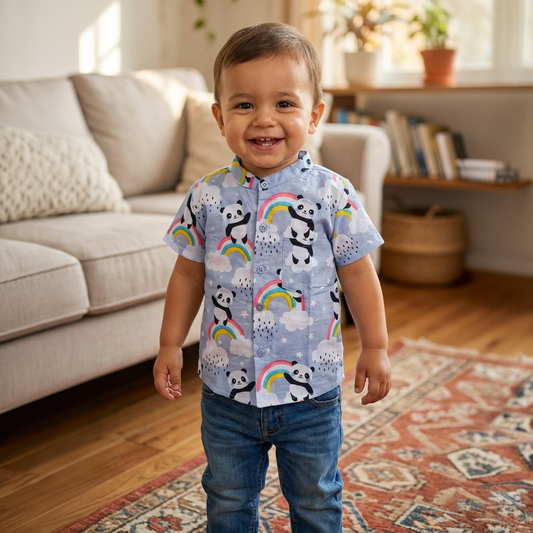 Cotton Shirt | Grey Panda