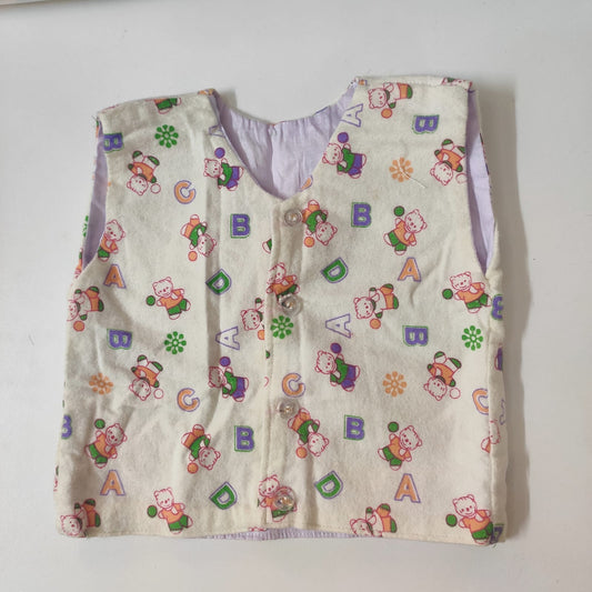 Cotswool / Flannel Bandi - Peach Alphabets