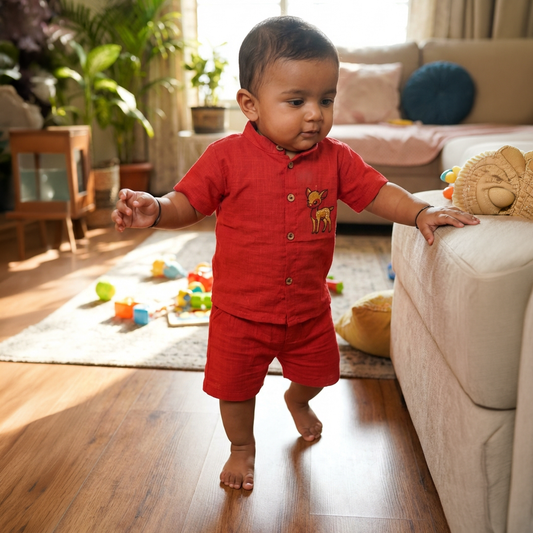 co ord set for kids | Red | Deer