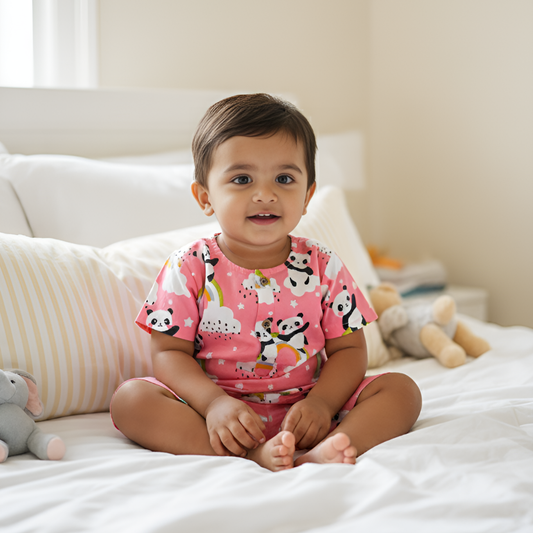 co ord set for kids | Pink | Panda