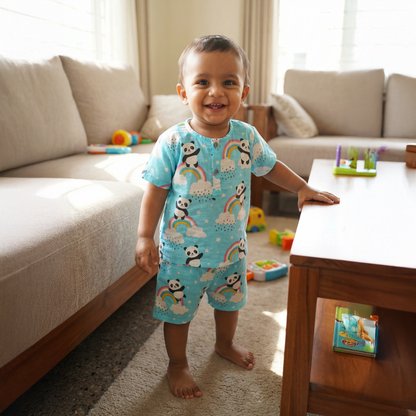 co ord set for kids | Blue | Panda