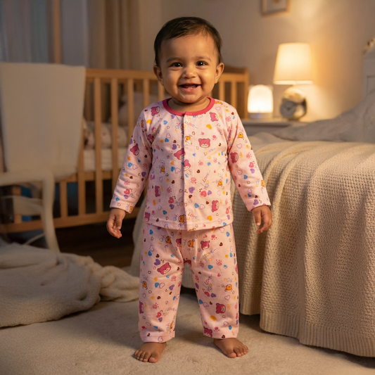 Flannel Night Suits for Kids | Pink Love