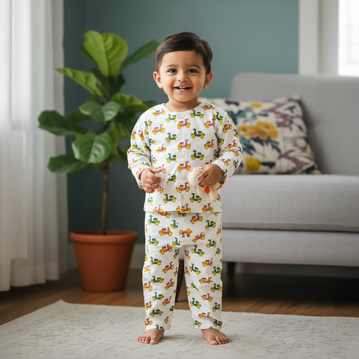 Cotton Night Suits for Kids |  Pink Scooter
