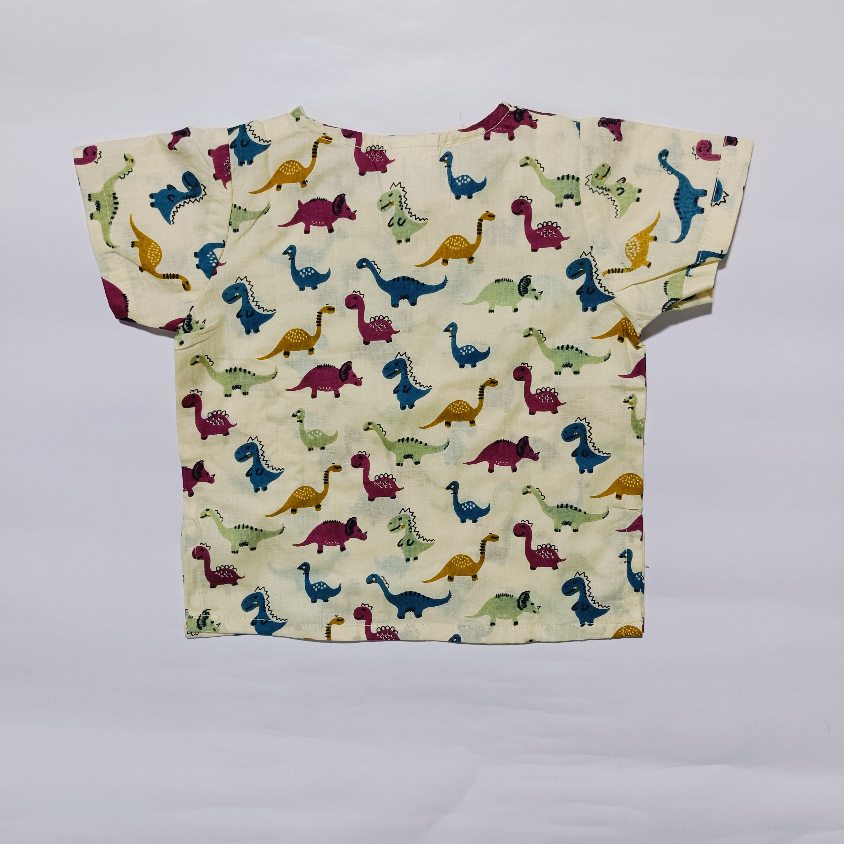 co ord set for kids | Cream | Dinosaur