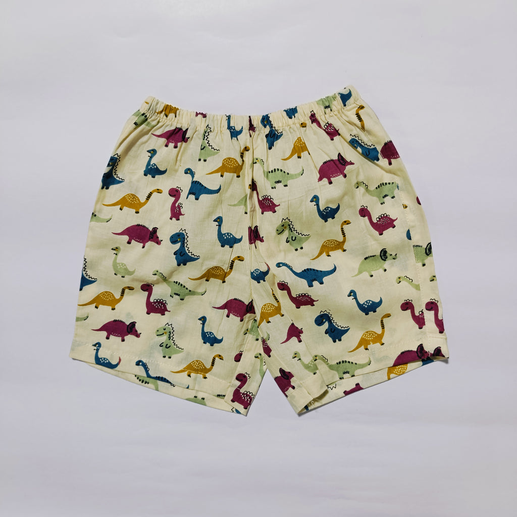 co ord set for kids | Cream | Dinosaur